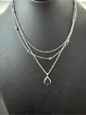 Kendra Scott NEW Layered Necklace Camry Rhodium